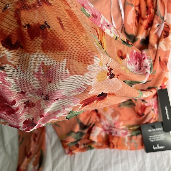 Lulus vacation two piece flora long sleeve crop top and skirt - Picture 6 of 8